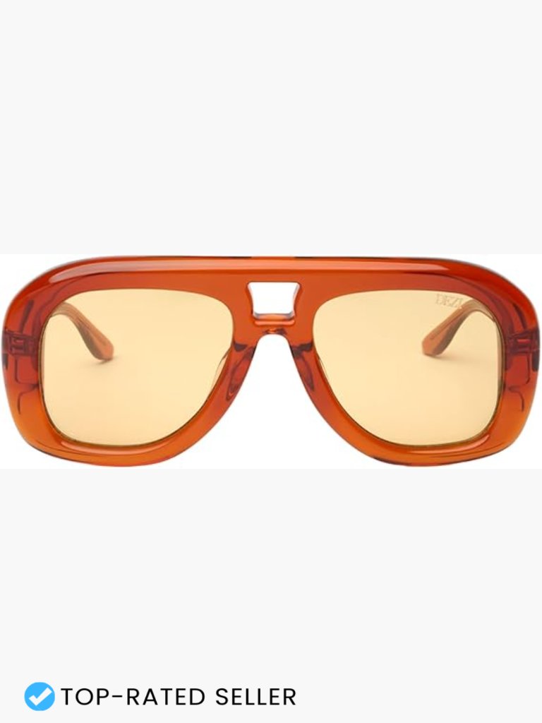 Chunky Aviator Sunglasses Oversized Acetate Retro Shield Style